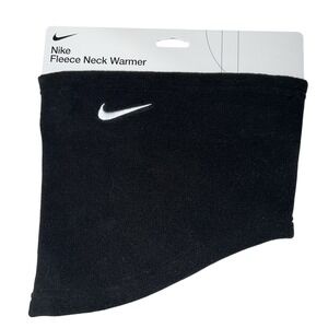 Nike Fleece Neck Warmer Black White Running Gaiter Face Mask Scarf